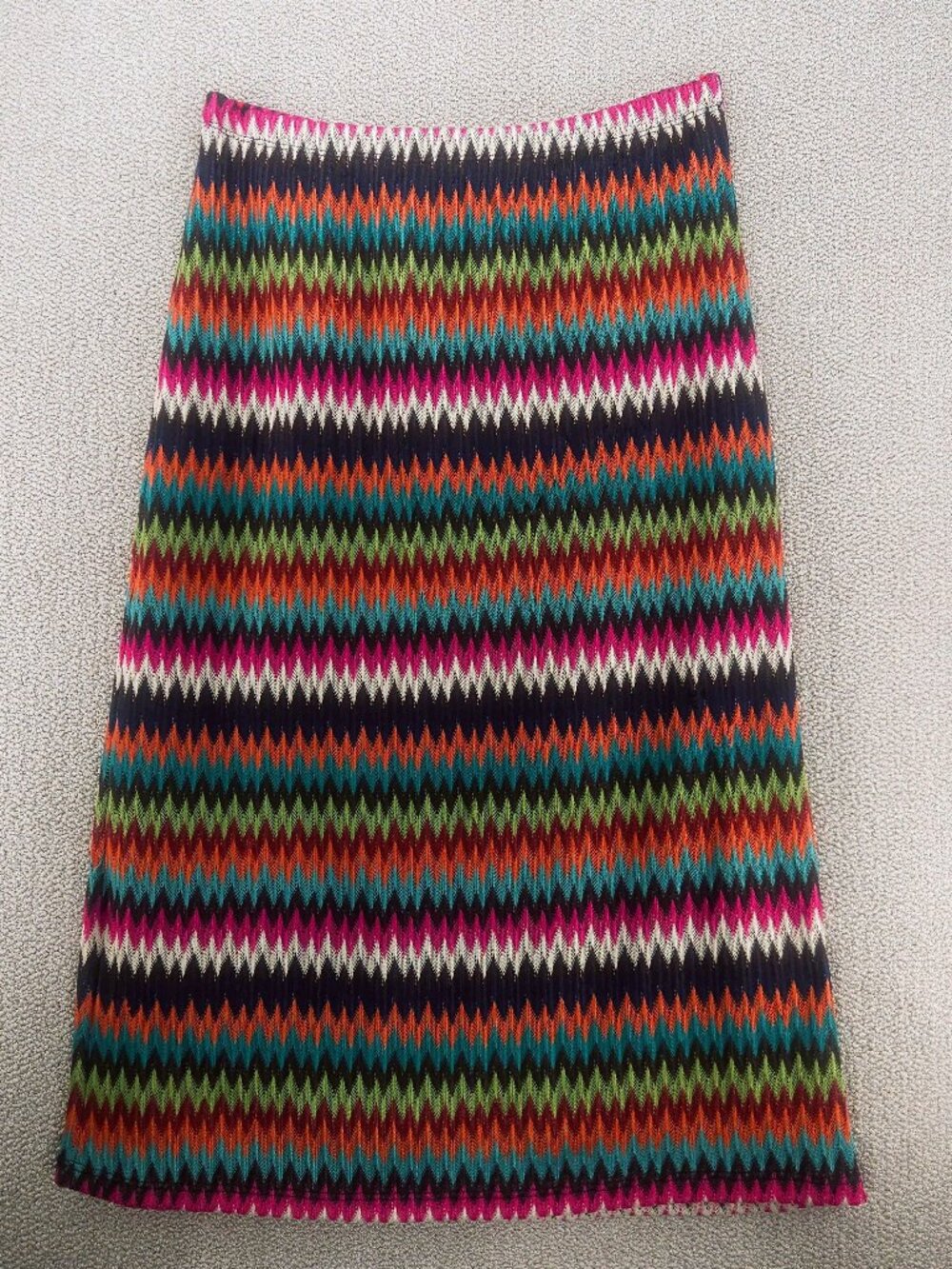 Chevron Print A-Line Skirt, Missoni-esque print
